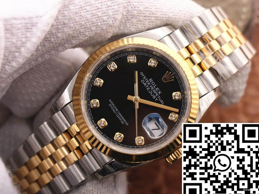 M126233-0021 Black Factory Rolex Dial Diamond EW Datejust 0321